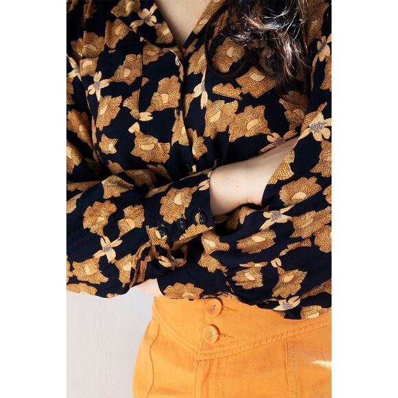 NWT MINKPINK SUMMER BLOWOUT NOUR CENTER TIE SHIRT LARGE MSRP $89 - Picture 5 of 5